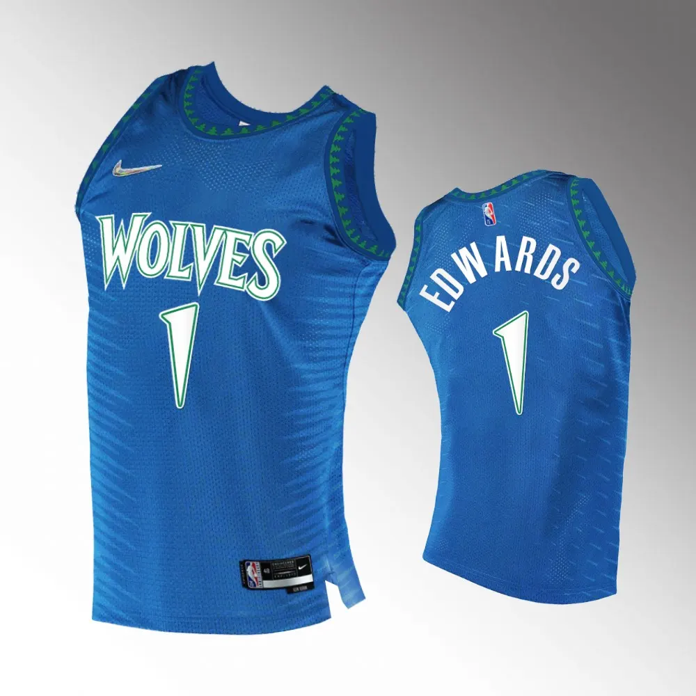 Nike Edwards Timberwolves Blue Jersey - City Edition