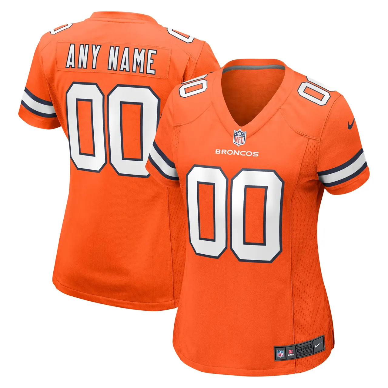 Broncos Orange Women's Custom Jersey - Nike - Personalize Now!