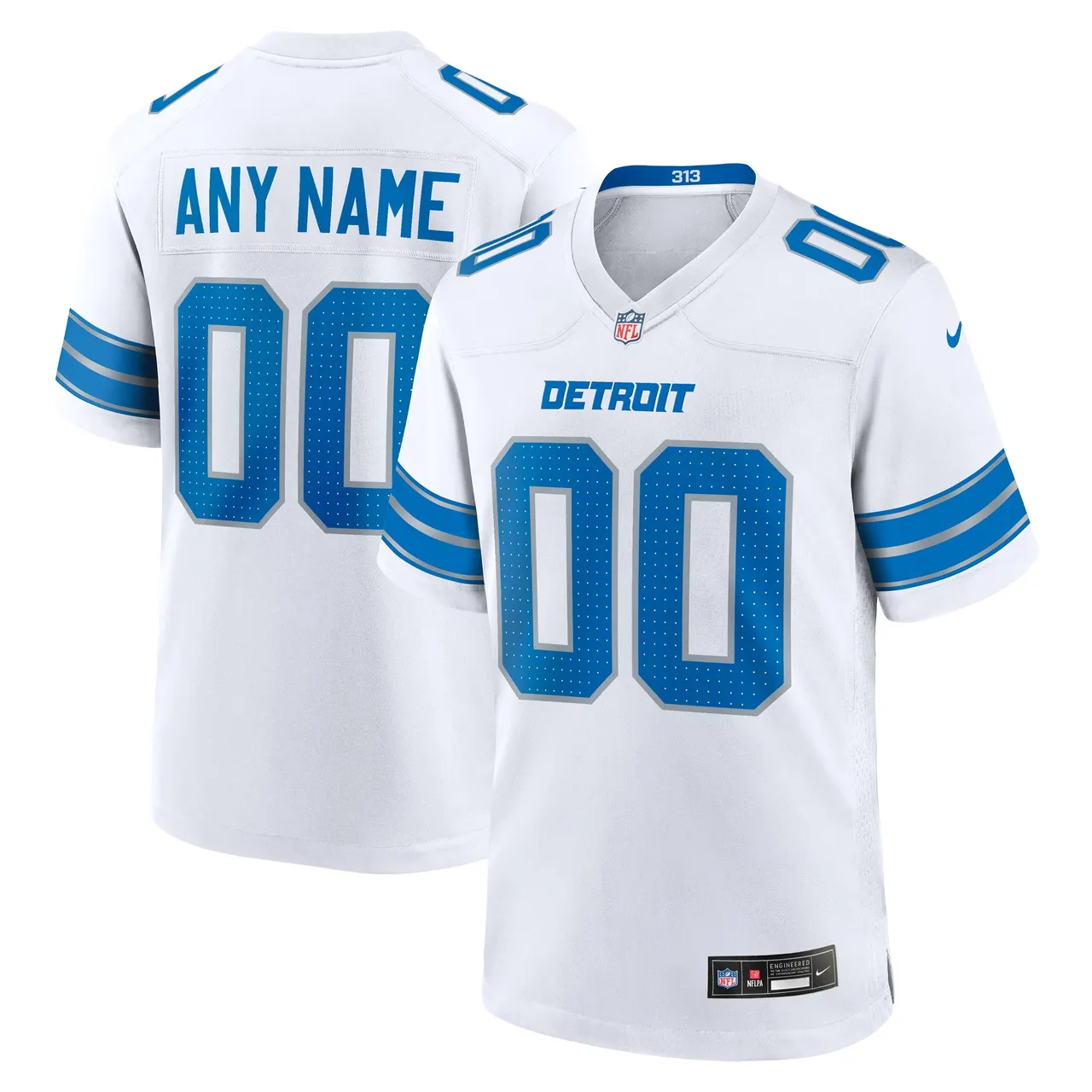 personalize Nike Lions White Custom Jersey - Nike Lions White Custom