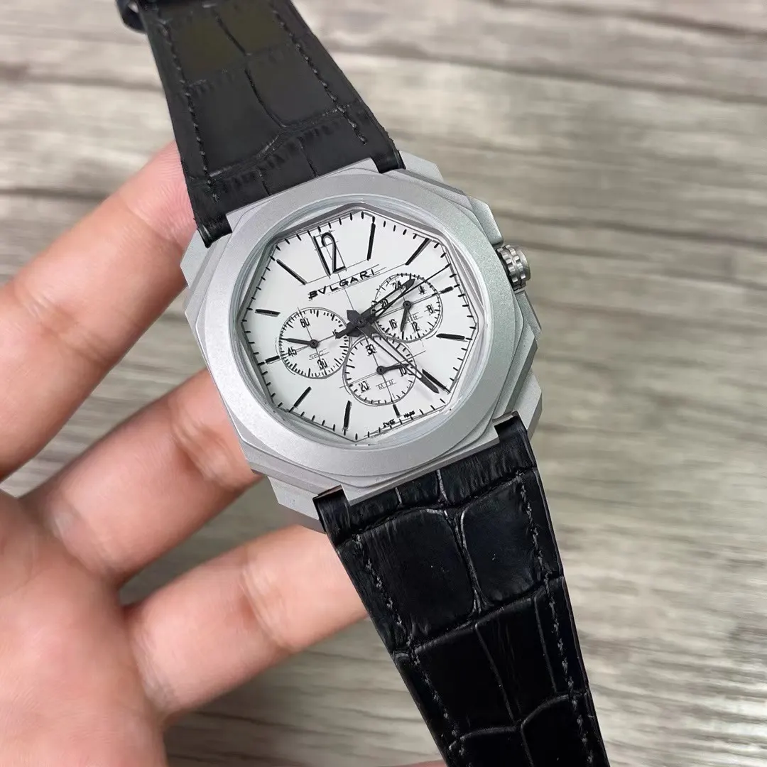 Bulgari Octo Chronograph Leather - Bulgari Octo Chronograph - Steel