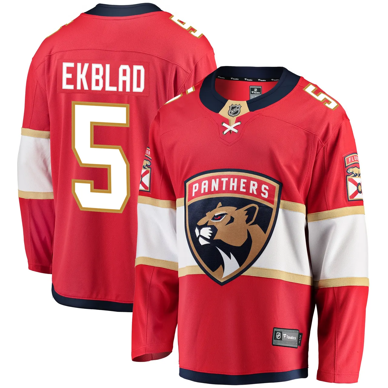 Ekblad Panthers Jersey - Fanatics Red Home - #5 NHL
