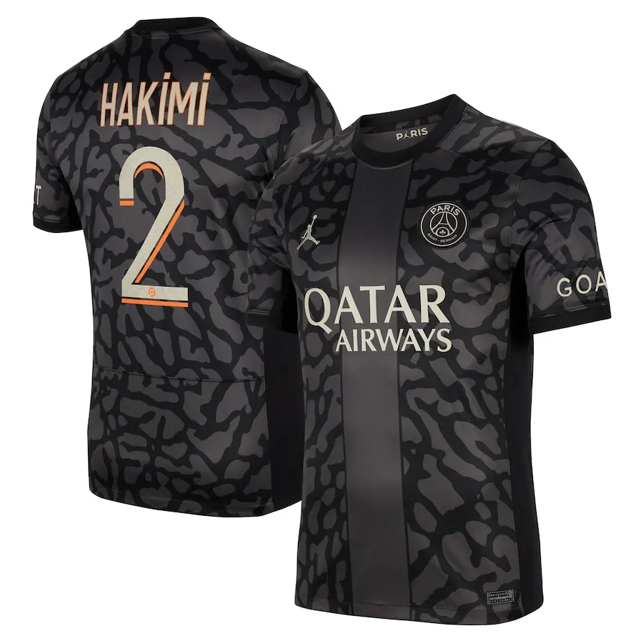 Hakimi PSG Jersey - Jordan - Black & Grey 2024 Edition