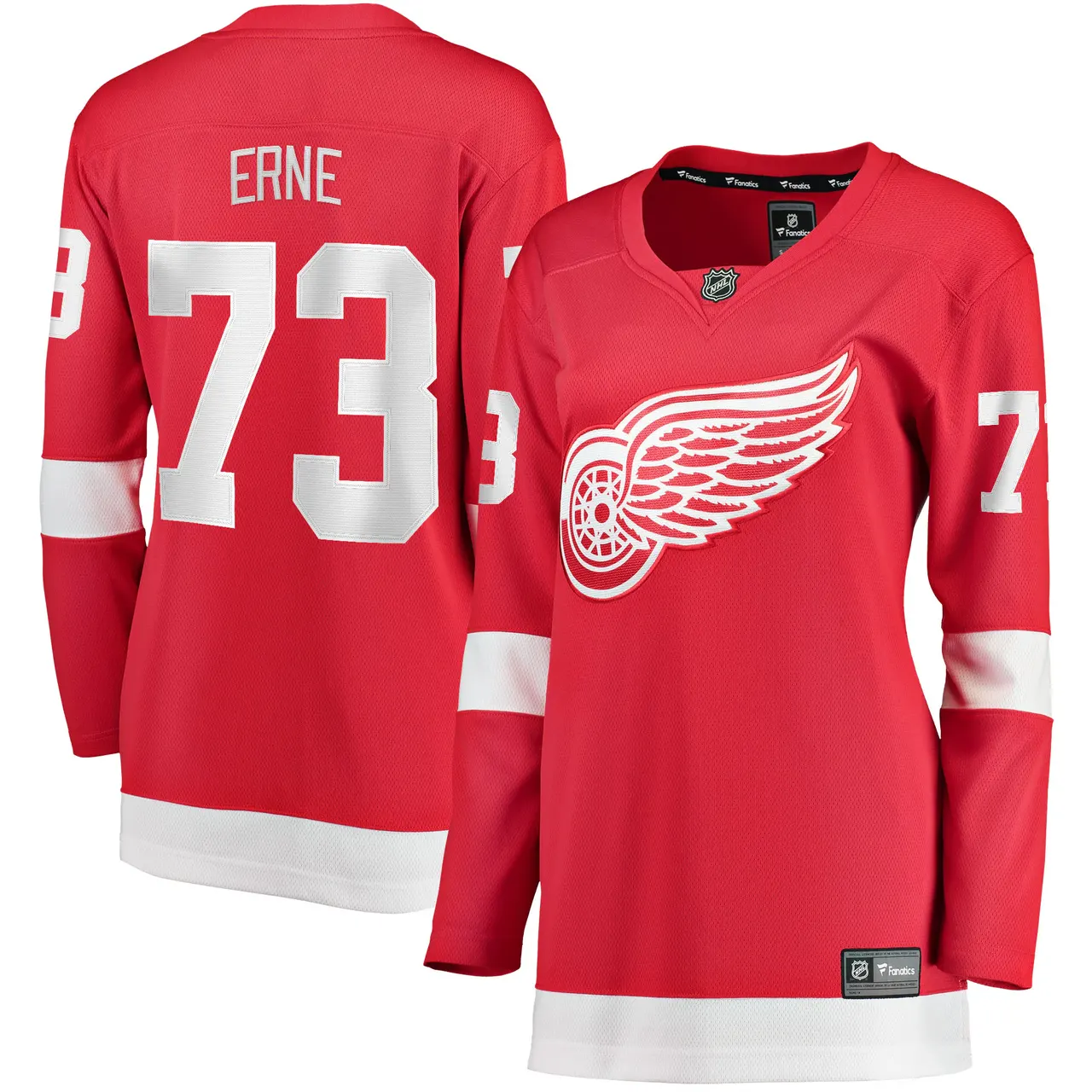 Erne #73 Red Wings Jersey - Fanatics Authentic NHL