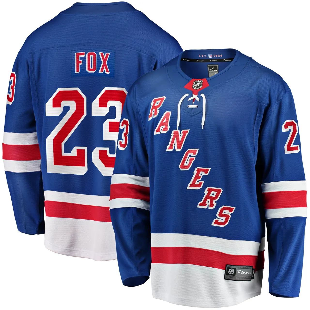 Fanatics Fox Rangers Jersey - Fanatics Fox Rangers Blue Jersey - #23