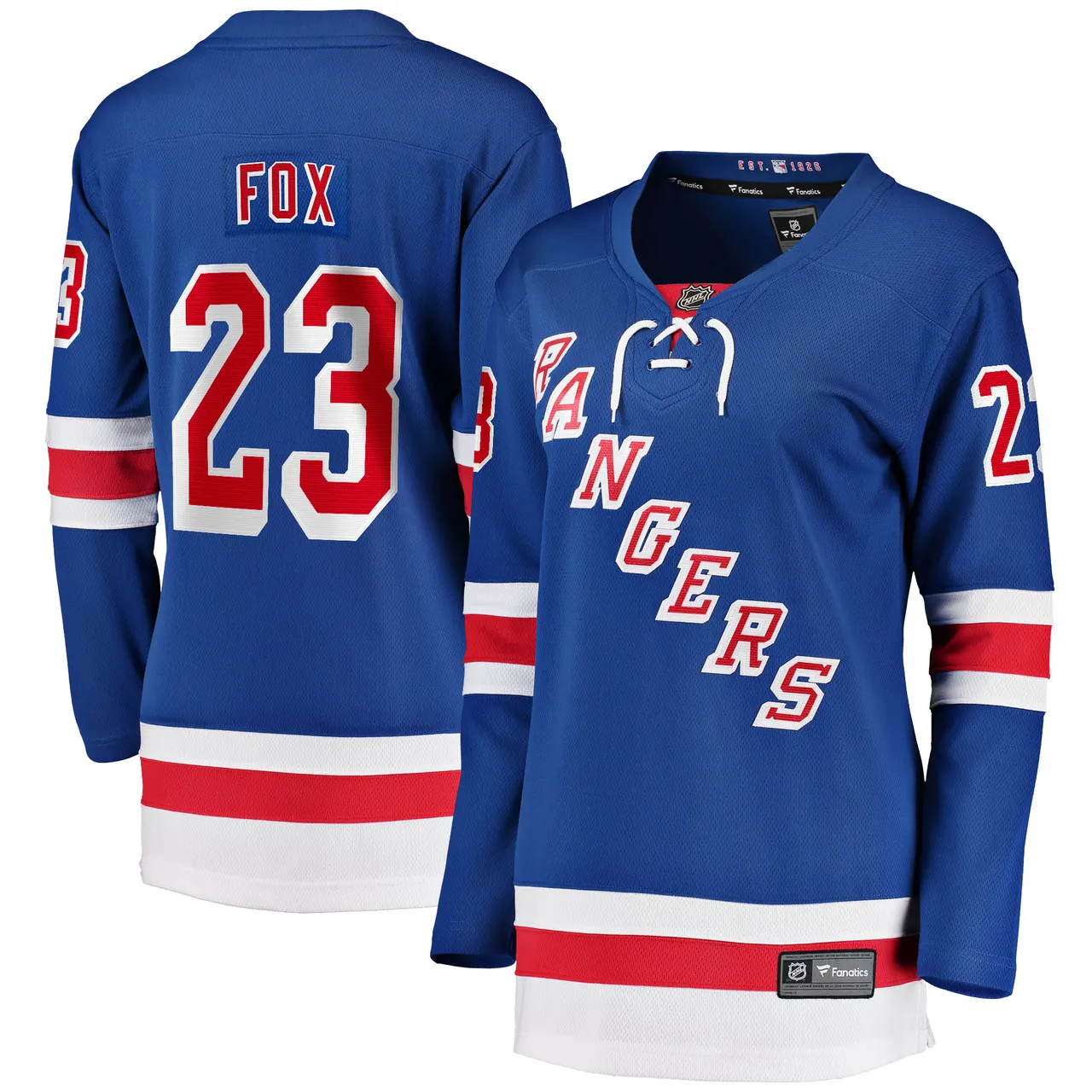 Fox Rangers Jersey - Fanatics - #23 Blue NHL Replica