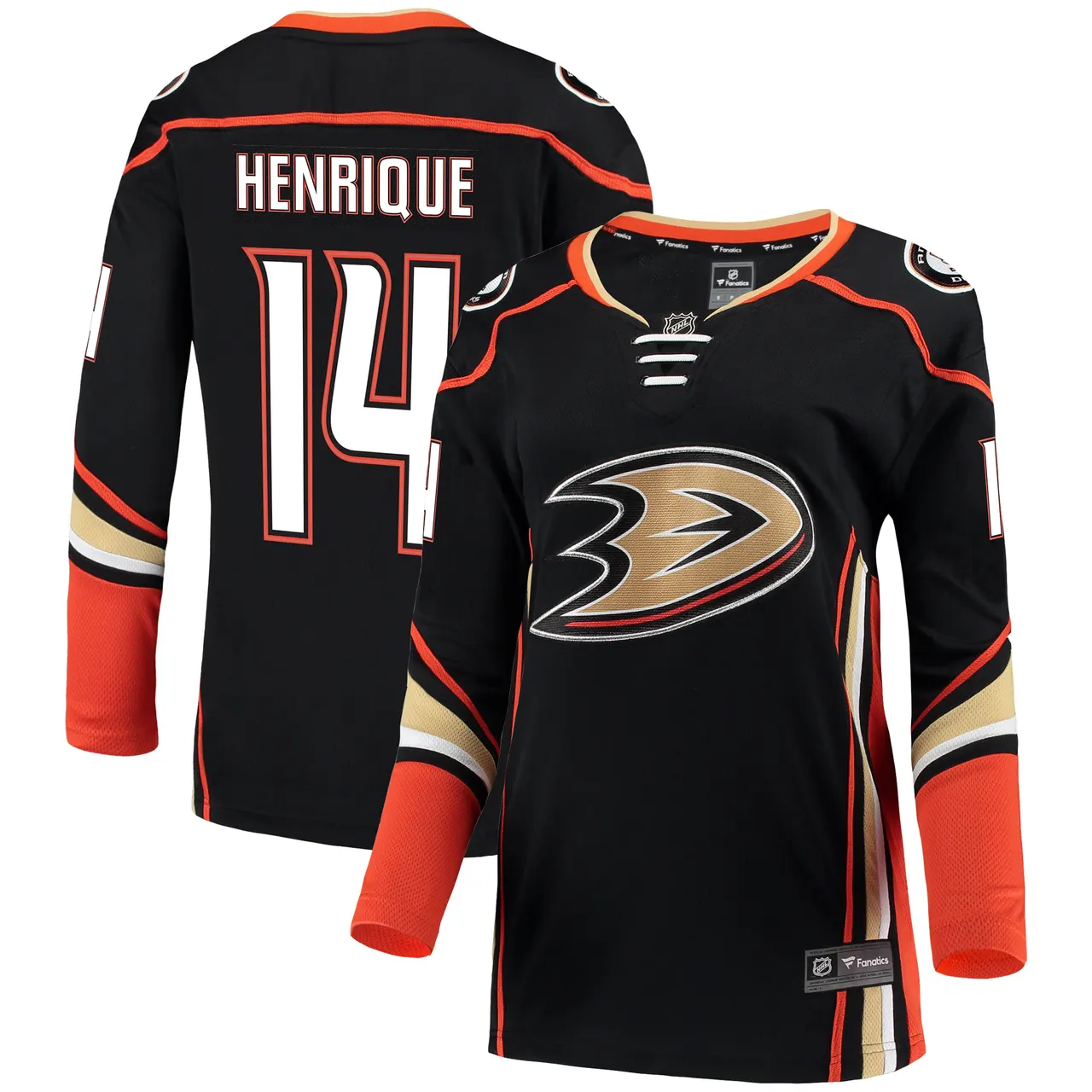 Henrique Ducks Black Jersey - #14 - Fanatics Authentic NHL