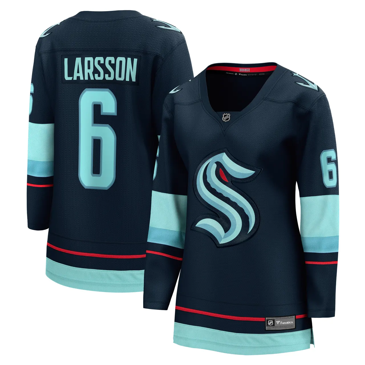 navy Fanatics Larsson Kraken Jersey - Fanatics Larsson Kraken Jersey