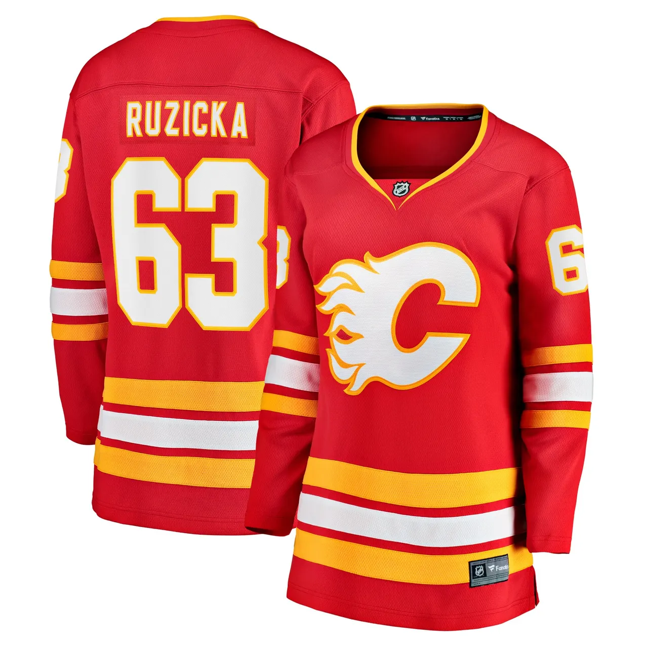 Fanatics Ruzicka Flames Red Jersey - #63 Authentic NHL