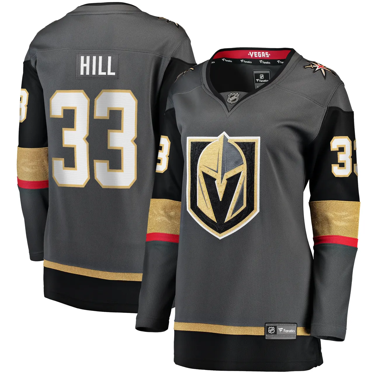 Fanatics Hill Knights Jersey - Gray Authentic NHL