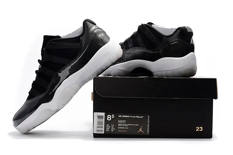Air Jordan XI 11 Retro Low Black White Men Basketball