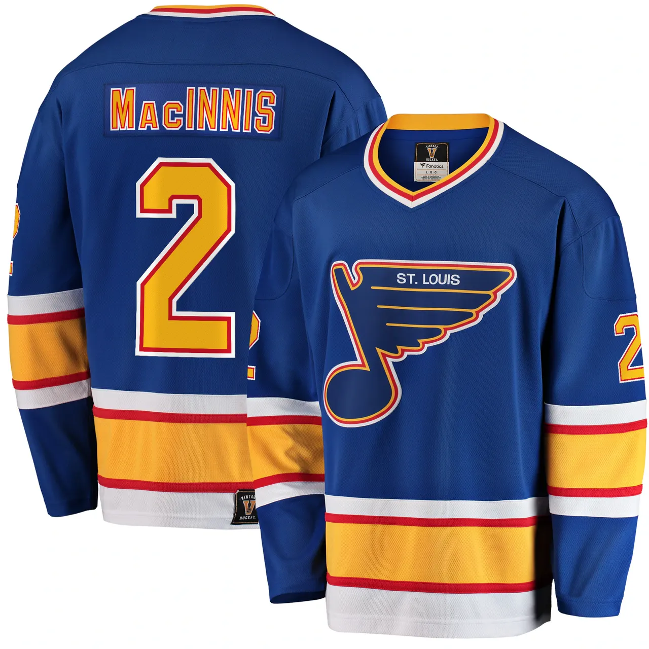 MacInnis Blues Vintage Jersey - Fanatics MacInnis Blues Jersey - #2