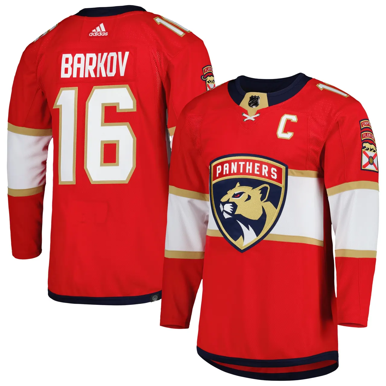 Adidas Barkov Panthers Jersey - Red Home #16 NHL Authentic
