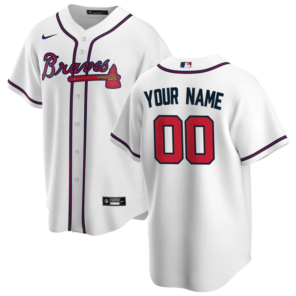 Braves White Home Custom Jersey nike - Nike Braves White Home Custom 2