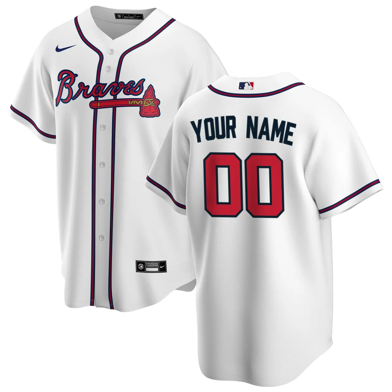 Braves White Home Custom Jersey - Nike - Personalize Your Style