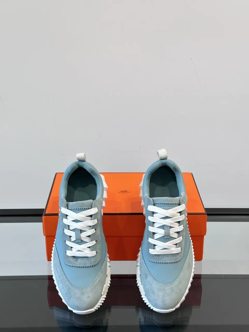 BNIB Hermes Bouncing Sneaker Men  New Color Gris Nuage