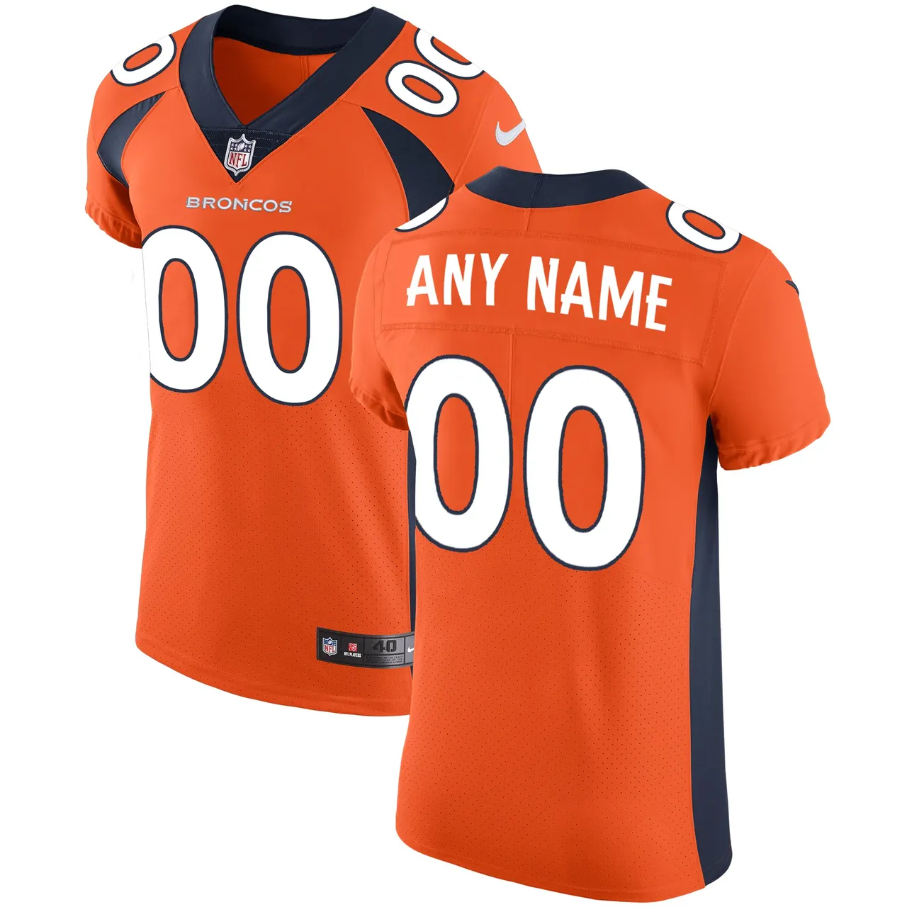 Broncos Orange Custom Jersey personalize - Nike Broncos Orange Custom