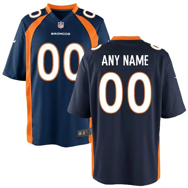 nike personalize Broncos Navy Custom Jersey - Nike Broncos Navy Custom 4