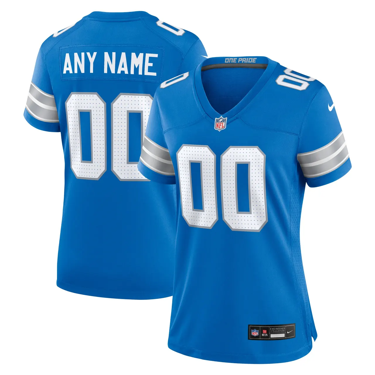 nike personalize Lions Blue Custom Jersey - Nike Lions Blue Custom