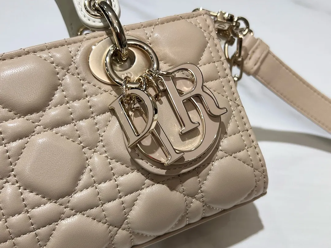 Dior Small Lady D-Joy Bag ‘Light Biscuit’