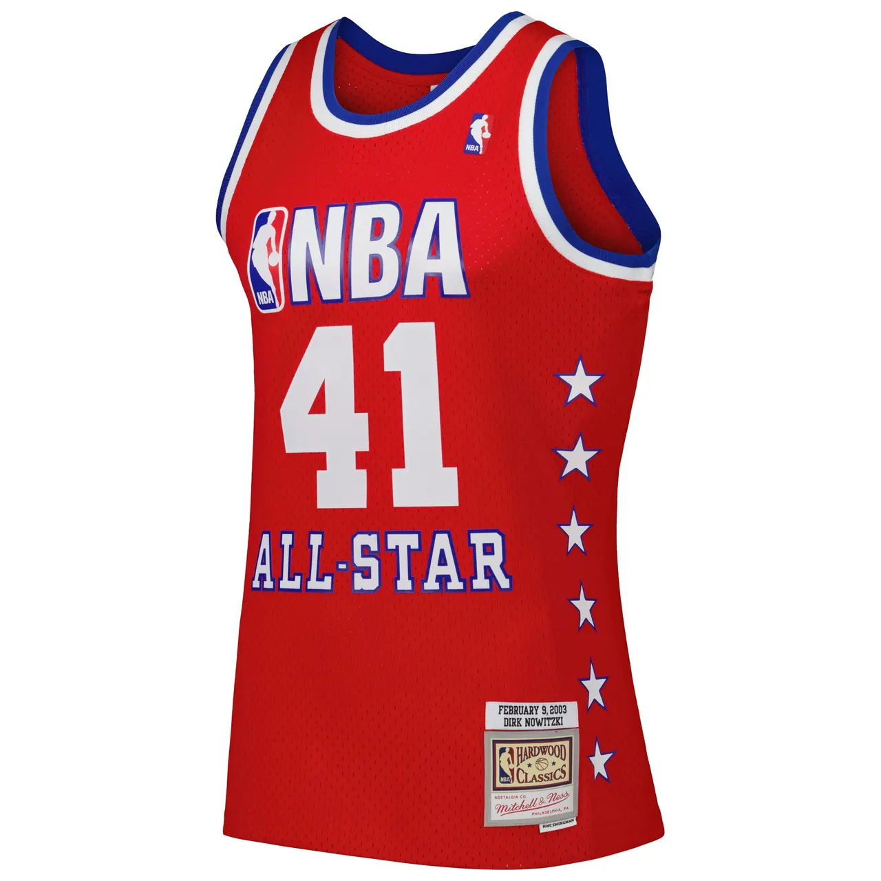 Dirk Nowitzki Western Conference Mitchell & Ness 2003 All Star Game Swingman Jersey – Red