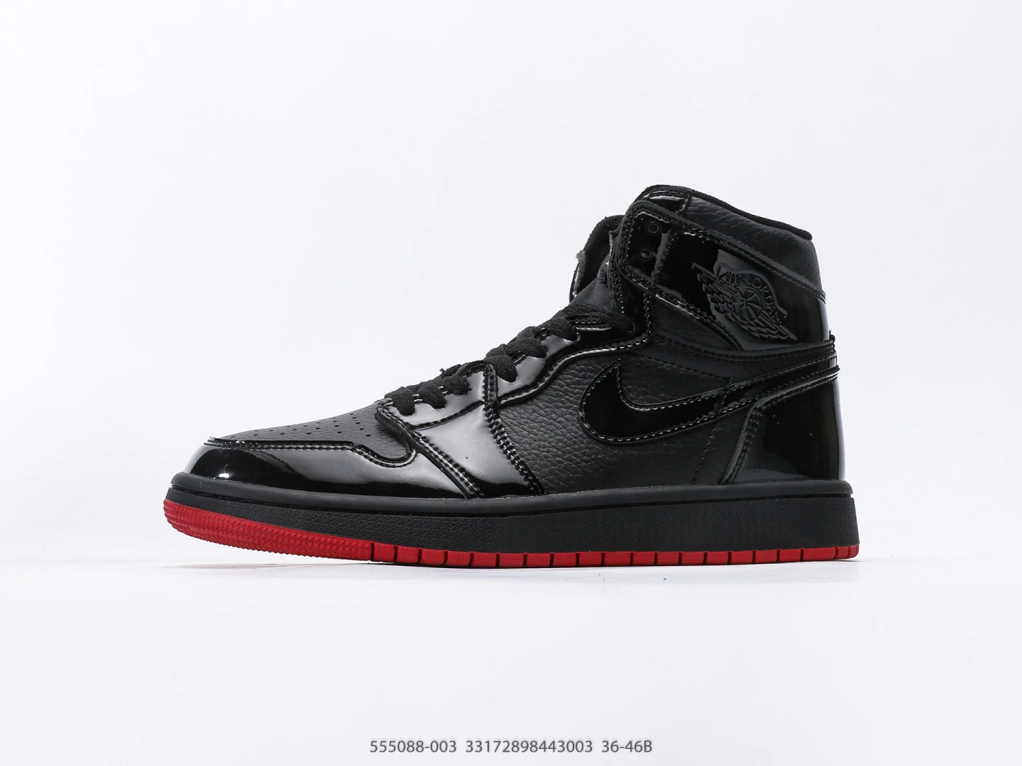 Jordan 1 High Black Patent Leather High-Top Sneakers 555088-003