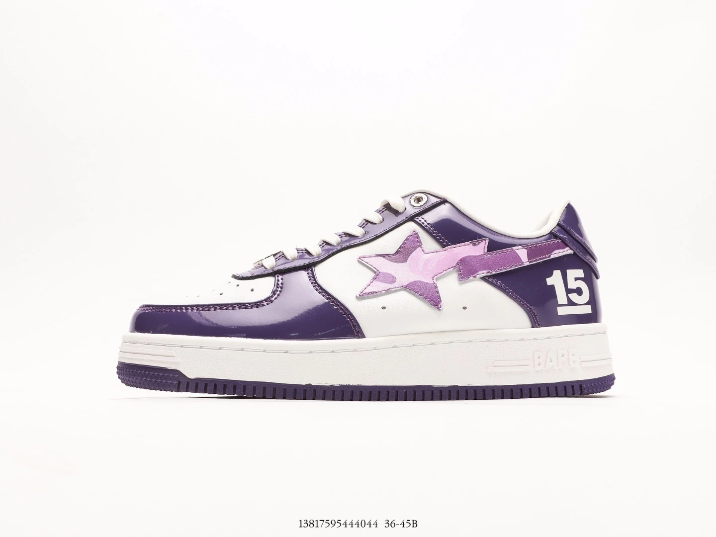 BAPE Sneakers Purple White Star Detail BQ3378-100