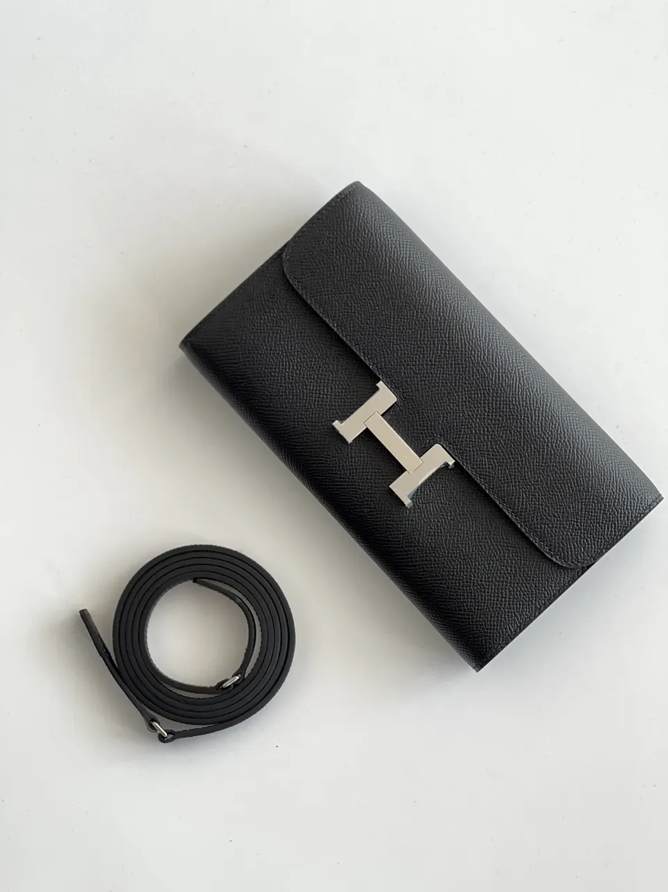 Hermes Constance Long To Go - Hermes Black Evercolor Constance Long To