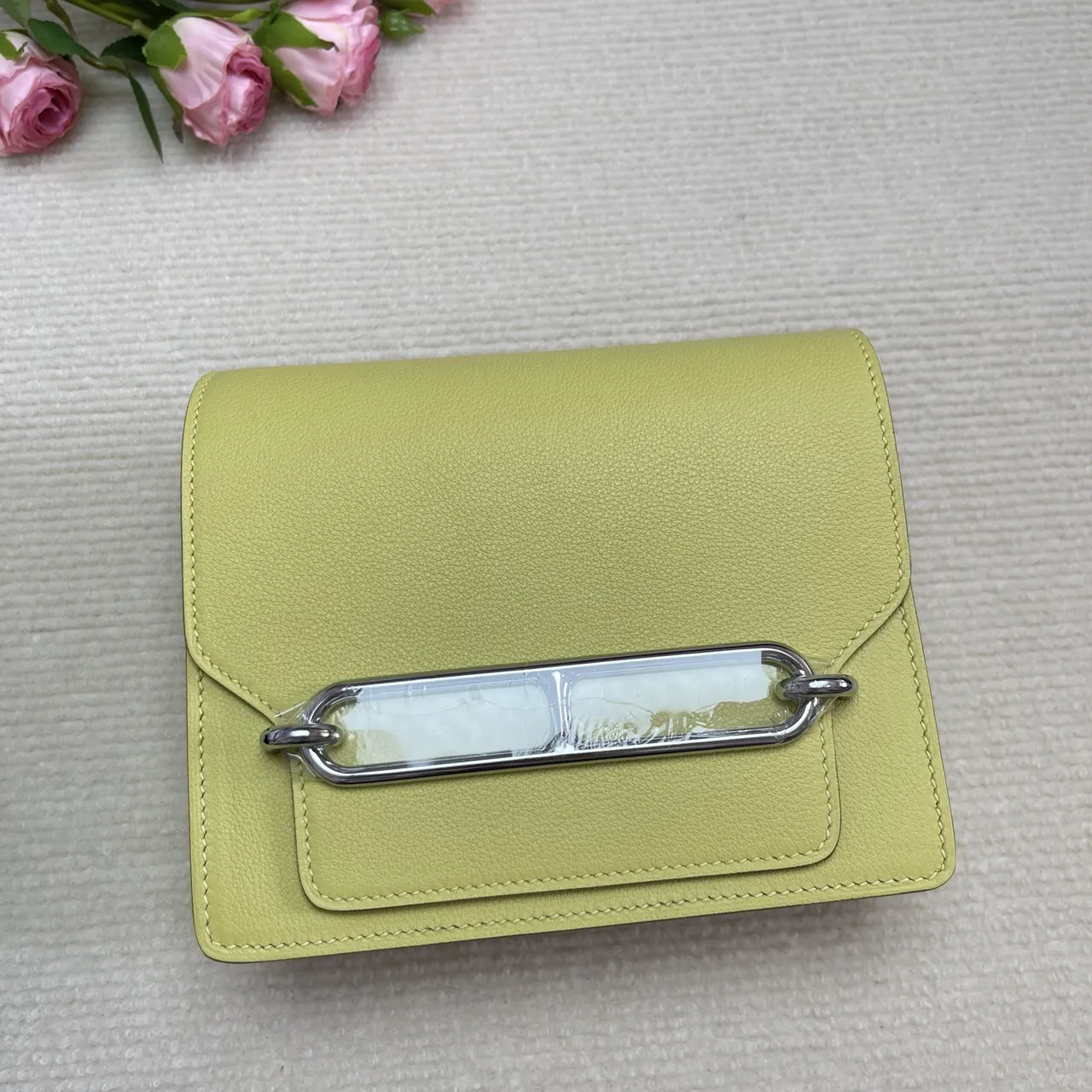 Hermès Lime Green Bag - Hermès Lime Green Leather Shoulder Bag