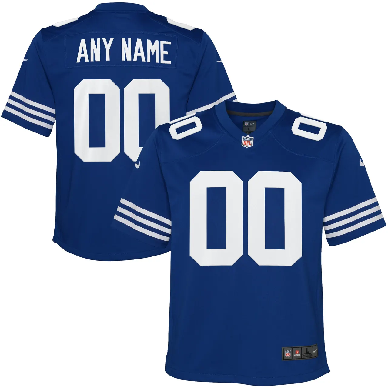 Nike Colts Royal Blue Game Jersey - Custom Name & Number
