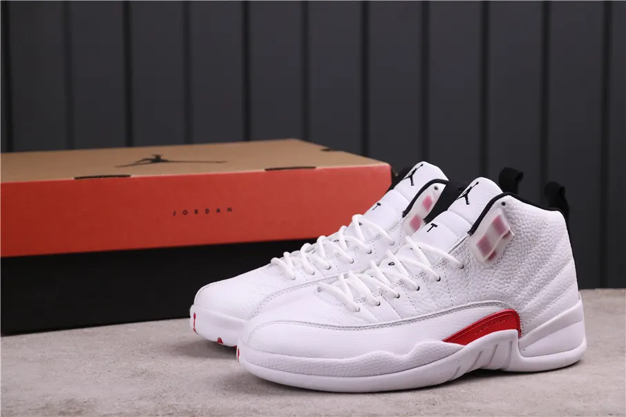 retro Air Jordan 12 White Red - Air Jordan 12 Retro White Red