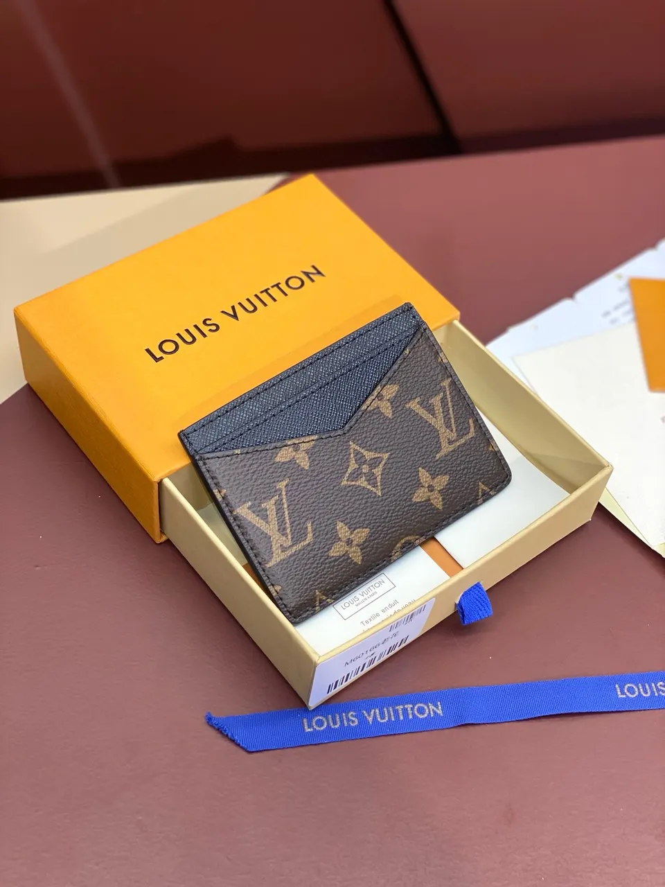 Louis Vuitton Monogram Card Holder - Brown Leather