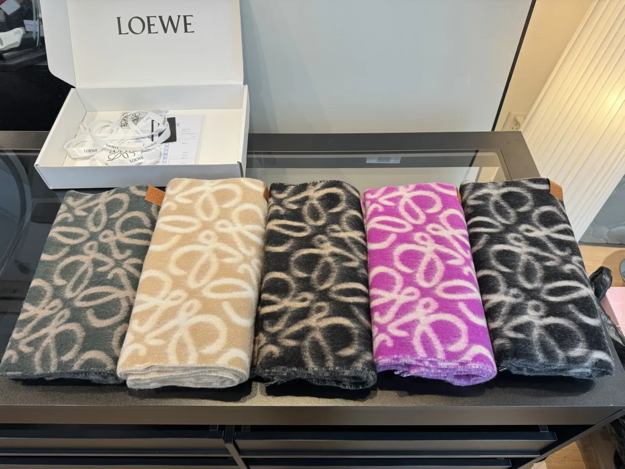 Loewe Anagram Wool Scarf – Assorted Colors