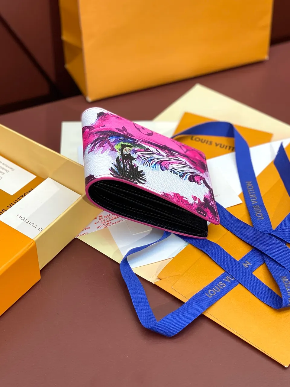Louis Vuitton Pink Palm Wallet - Limited Edition