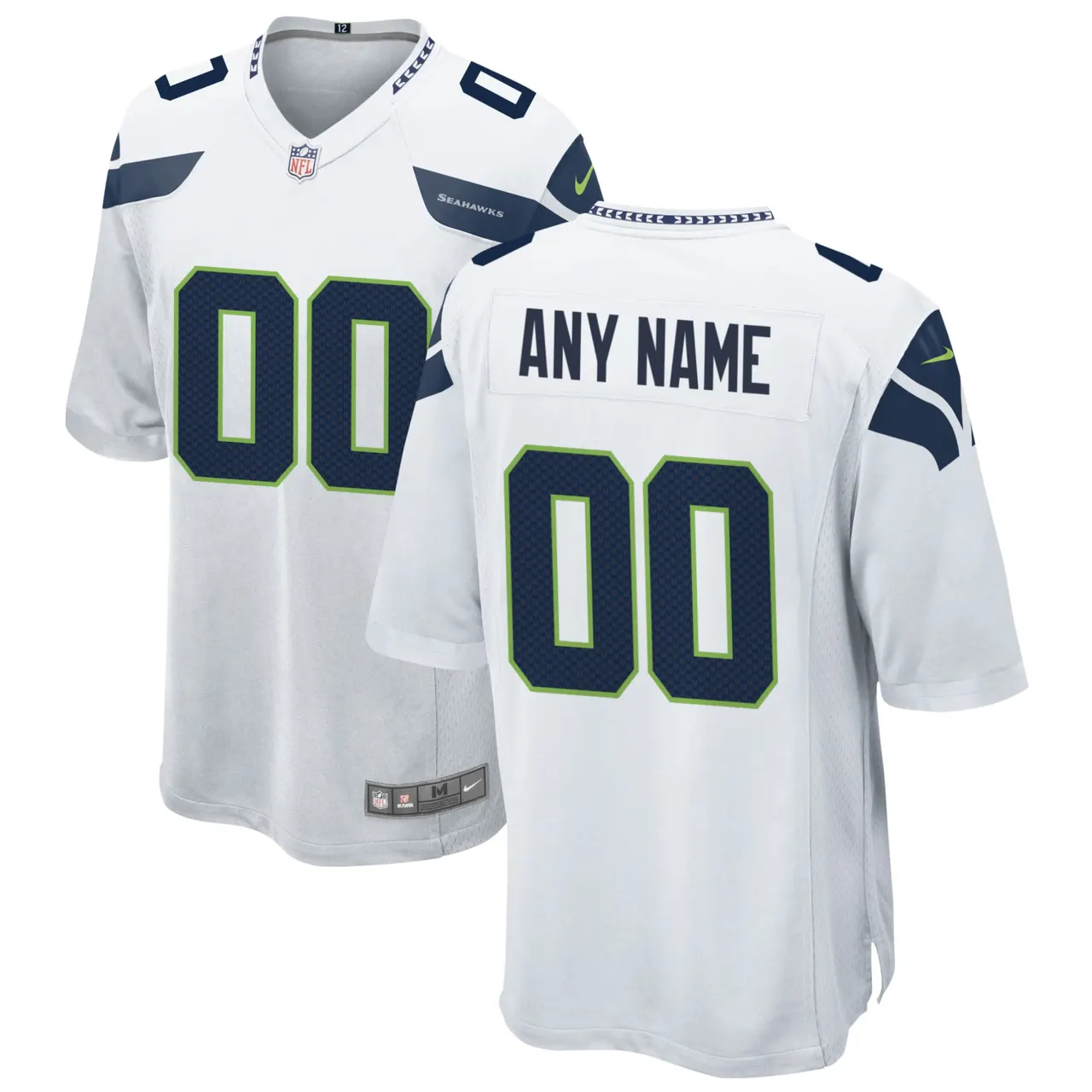 Seahawks White Alternate Jersey - Nike - Customizable NFL