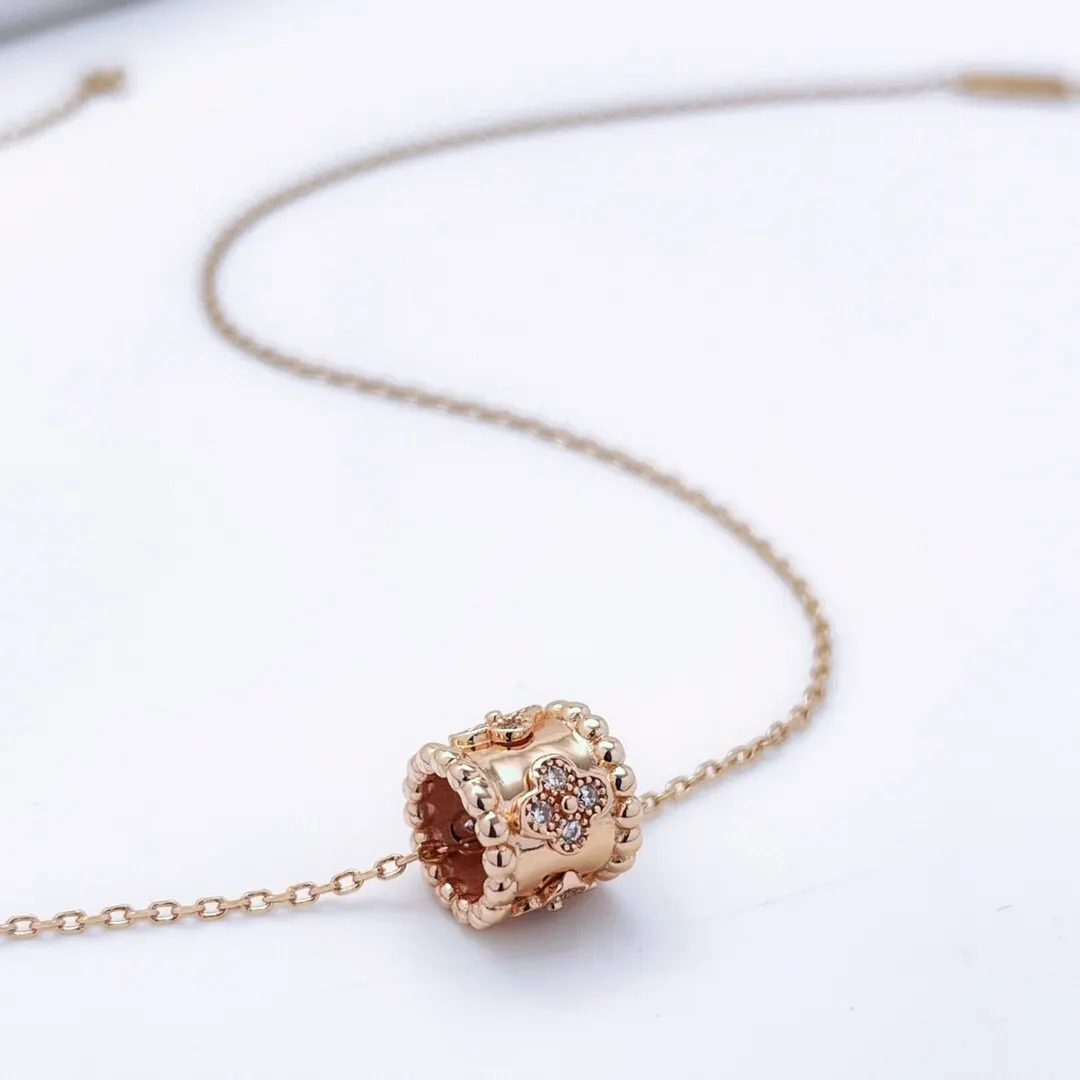 Van Cleef Rose Gold Necklace - Van Cleef Rose Gold Alhambra Cylinder