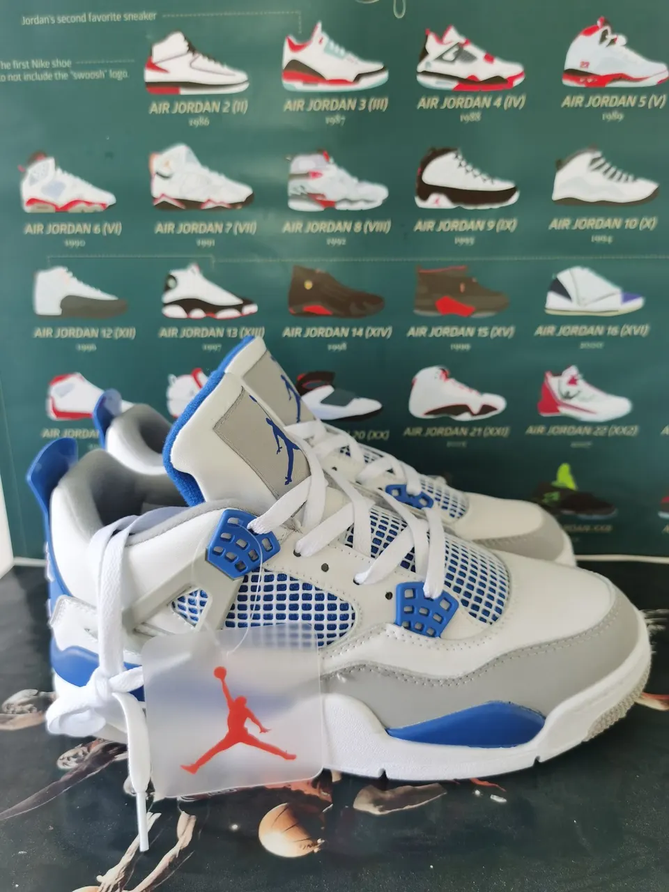 Air Jordan 4 Retro White/Blue - Classic Style